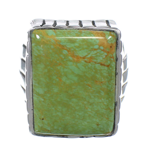 Turquoise Southwest Silver Ring Size 8-3/4 QX85486